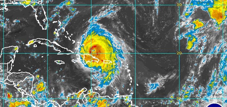 Radar image of Hurricane Maria.