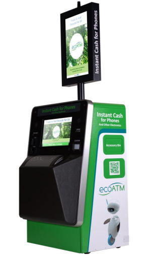 With support from the NSF Small Business Innovation Research program, ecoATM of San Diego, Calif., has developed a unique, automated system that lets consumers trade in old electronic devices for reimbursement or recycling. (Credit: ecoATM)