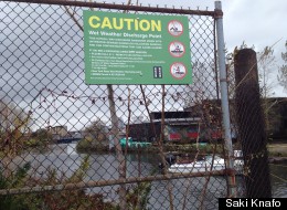 Stormwater mixed with sewage spilled from the Gowanus Canal in the wake of Hurricane Sandy.